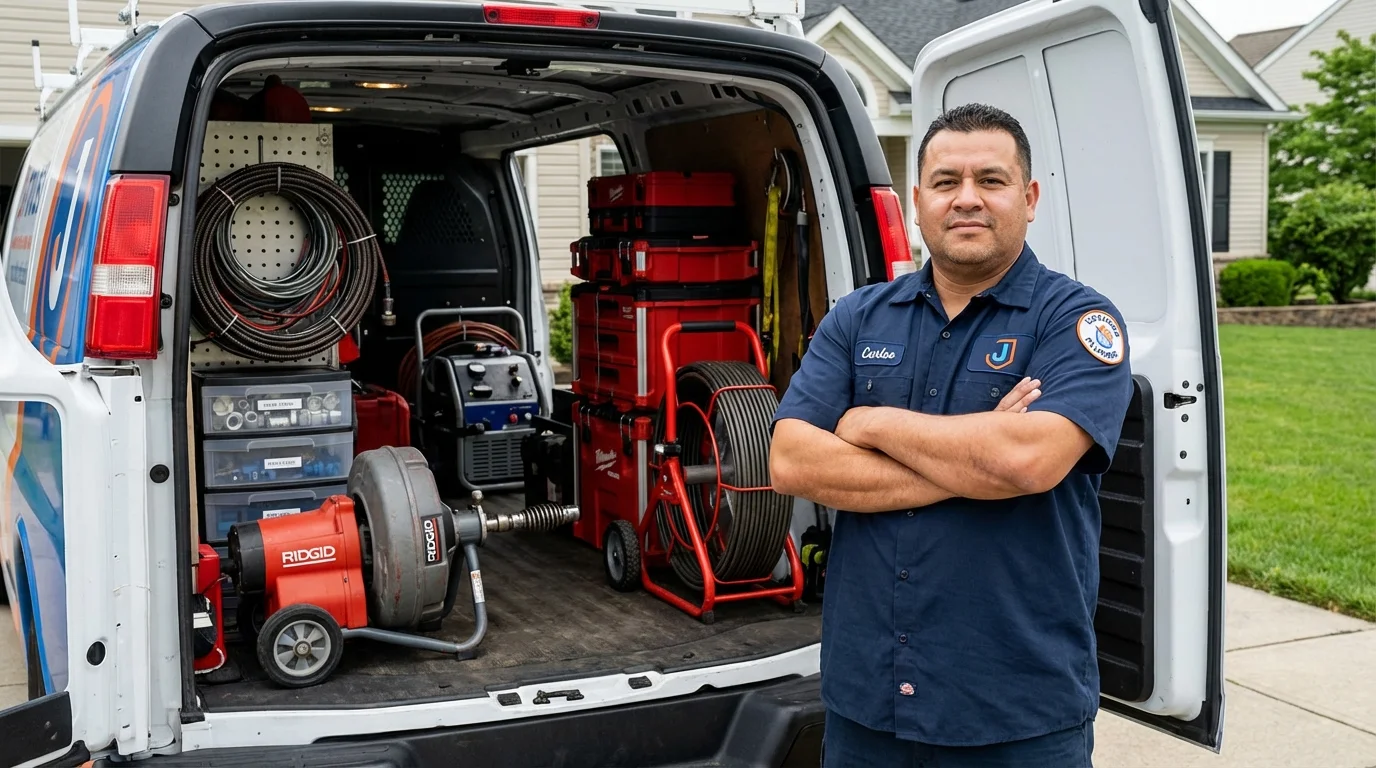 Professional drain cleaning equipment and Johns Plumbing LLC plumber in Ponce