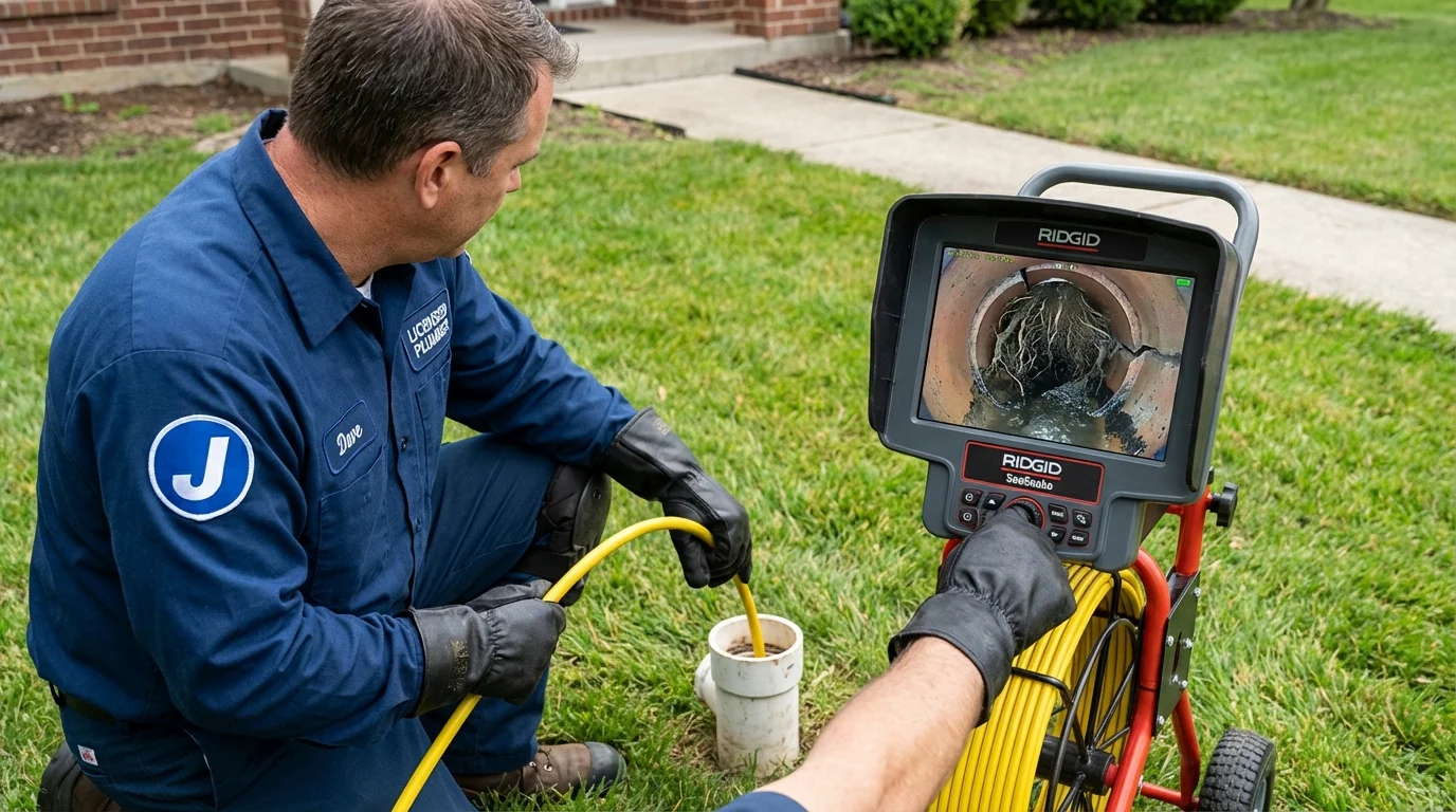 Sewer camera inspection being performed by Johns Plumbing LLC in Ponce